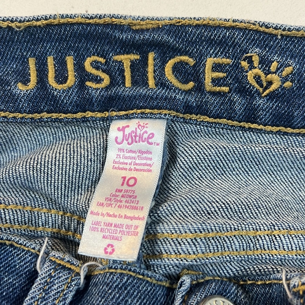 Justice Mini Mom Jean Girls Jeans size 10 - Picture 5 of 6